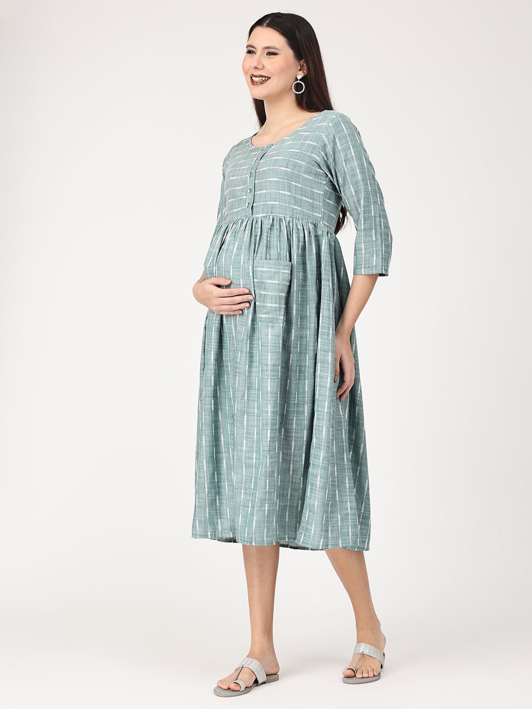 Ivy Green Maternity and Nursing Dress