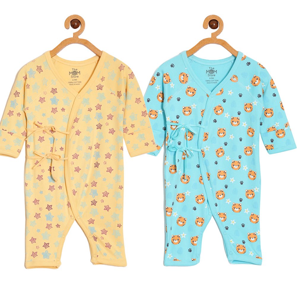 Jabla Infant Romper Combo Of 2: The Astros- Feline Fighters - ROM2-SS-TSFF-PM