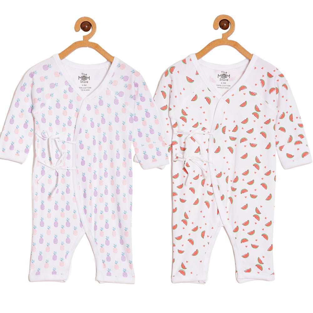 Jabla Style Infant Romper Combo Of 2: Fresh Slice For The Day-I Pine For You - ROM2-SS-FSIP-PM
