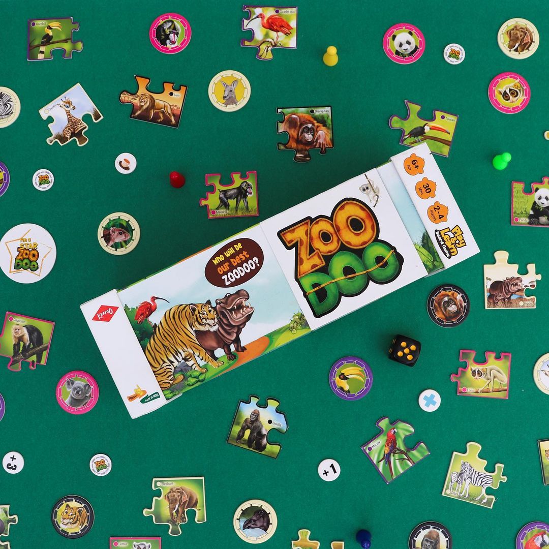 Kaadoo ZooDoo Animal Caregiving Board Game with Jigsaw Puzzle Twist - KD-ZD