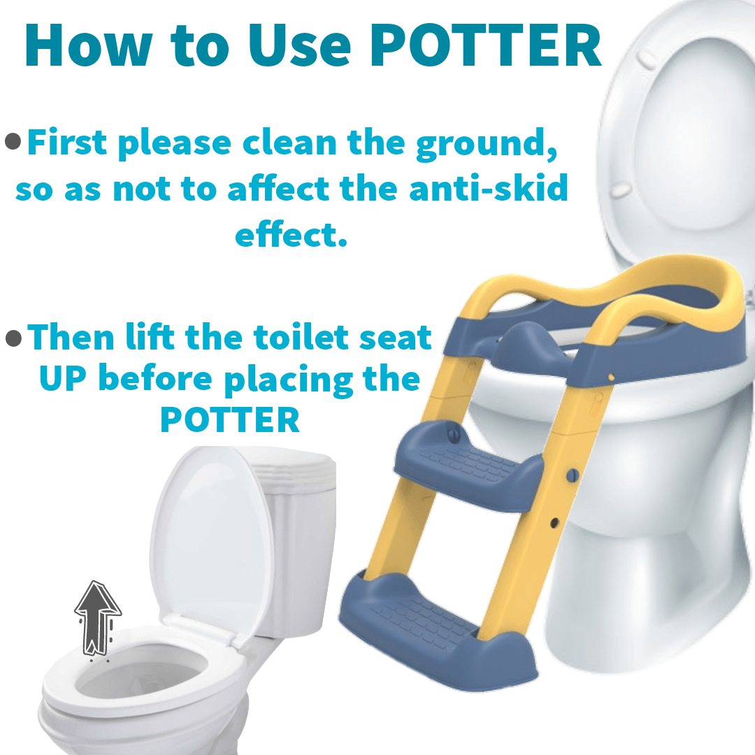 KidDough Baby Potty Training Seat with Ladder: Soft Comfortable Cushion Seat - potter