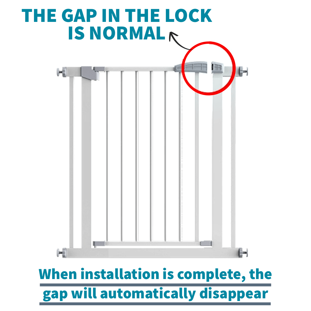 KidDough Baby Safety Gate: Auto Close with Double Lock System (75-82cms) -