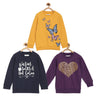 Kids Sweatshirt Combo of 3-Heart Of Gold-Warm Socks And Hot Cocoa-Flutter Your Wings - KWW3-AN-HWSF-0-6