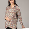 Kimaya Maternity and Nursing Oversized Shirt - MAT-SD-KLNKMO-S