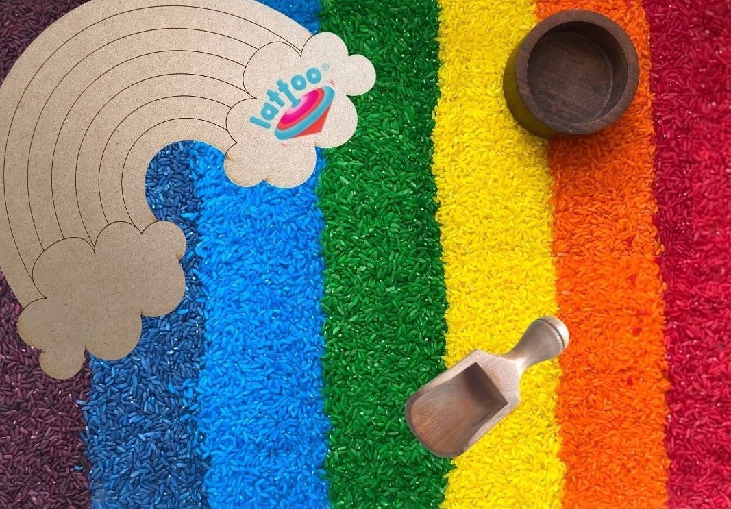 LattooLand Sensory Rainbow Rice Kit - Multicolour - Rainbow_rice_kt