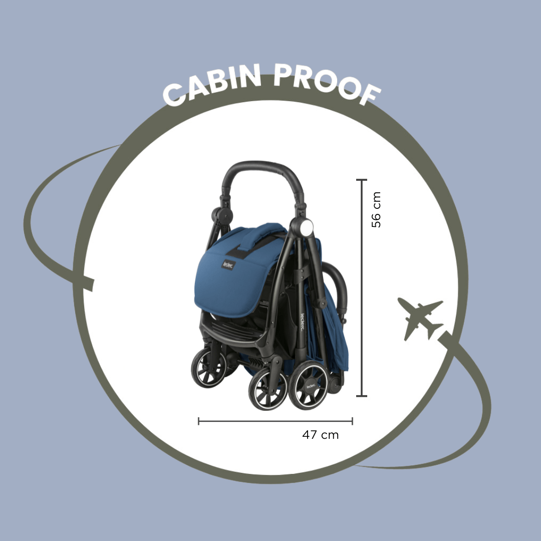 Leclerc Baby Hexagon Stroller- Blue - HEX025MC