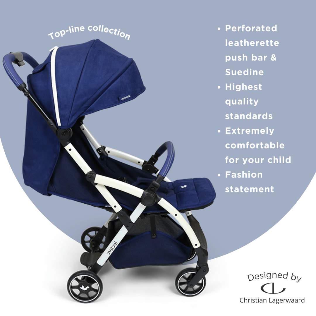 Leclerc Baby Hexagon Stroller- Blue - HEX025MC