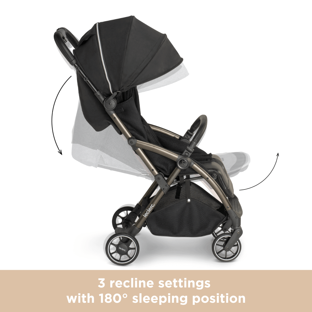 Leclerc Baby Hexagon Stroller Carbon Black - HEX001CB