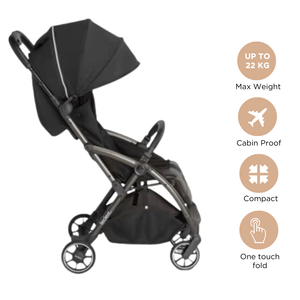 Leclerc Baby Hexagon Stroller Carbon Black - HEX001CB