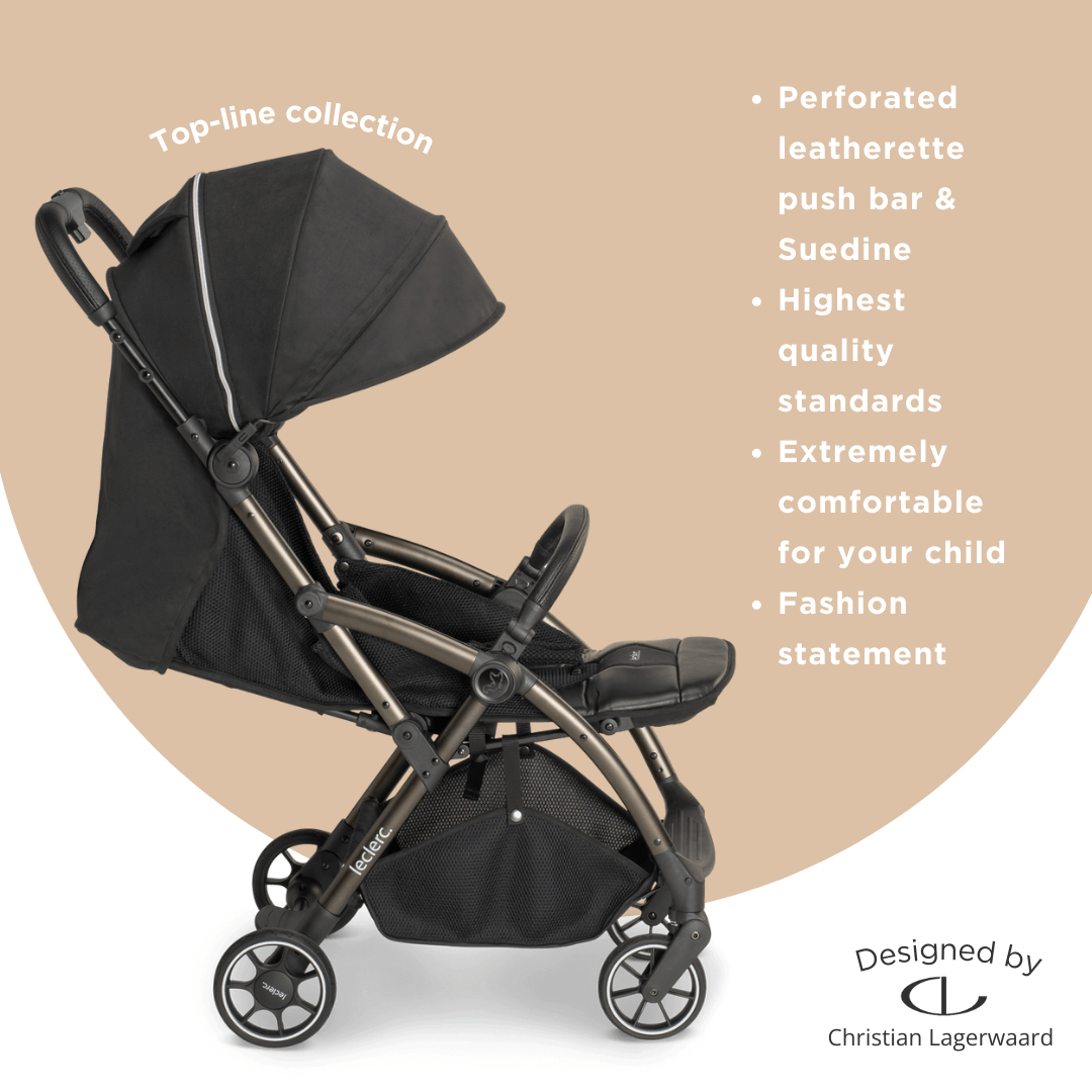 Leclerc Baby Hexagon Stroller Carbon Black - HEX001CB