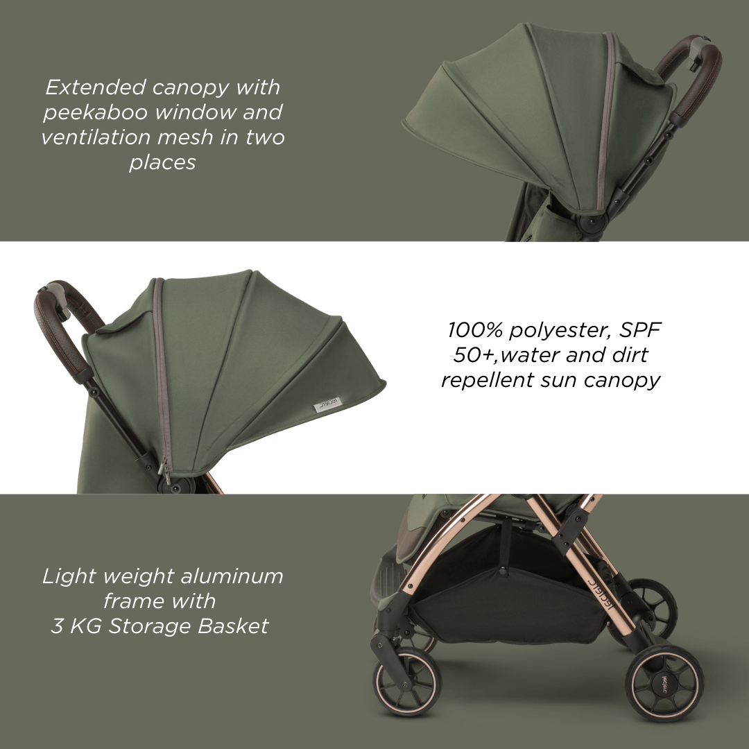 Leclerc Baby Influencer Stroller Army Green - LEC20010