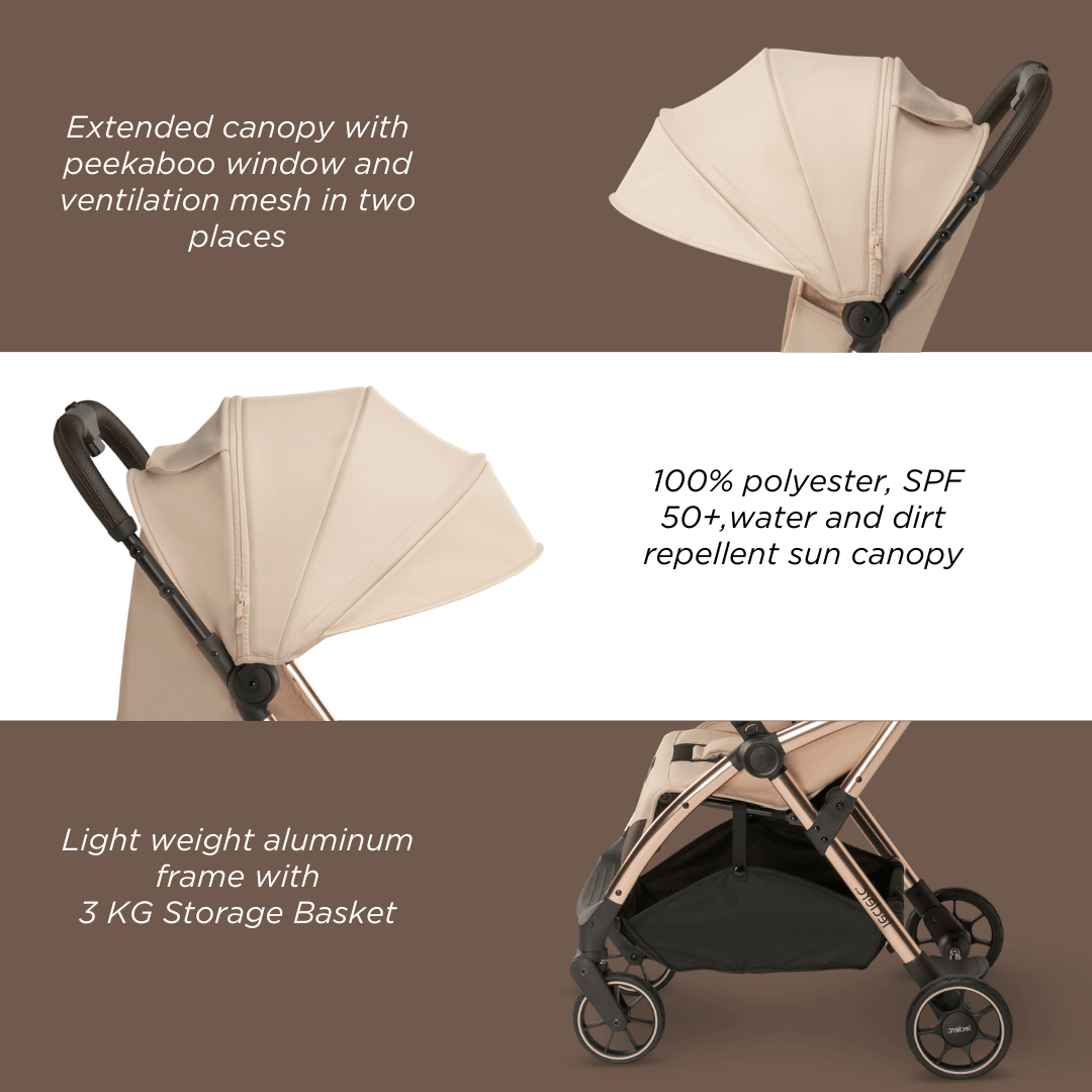 Leclerc Baby Influencer Stroller Sand Chocolate - LEC20012