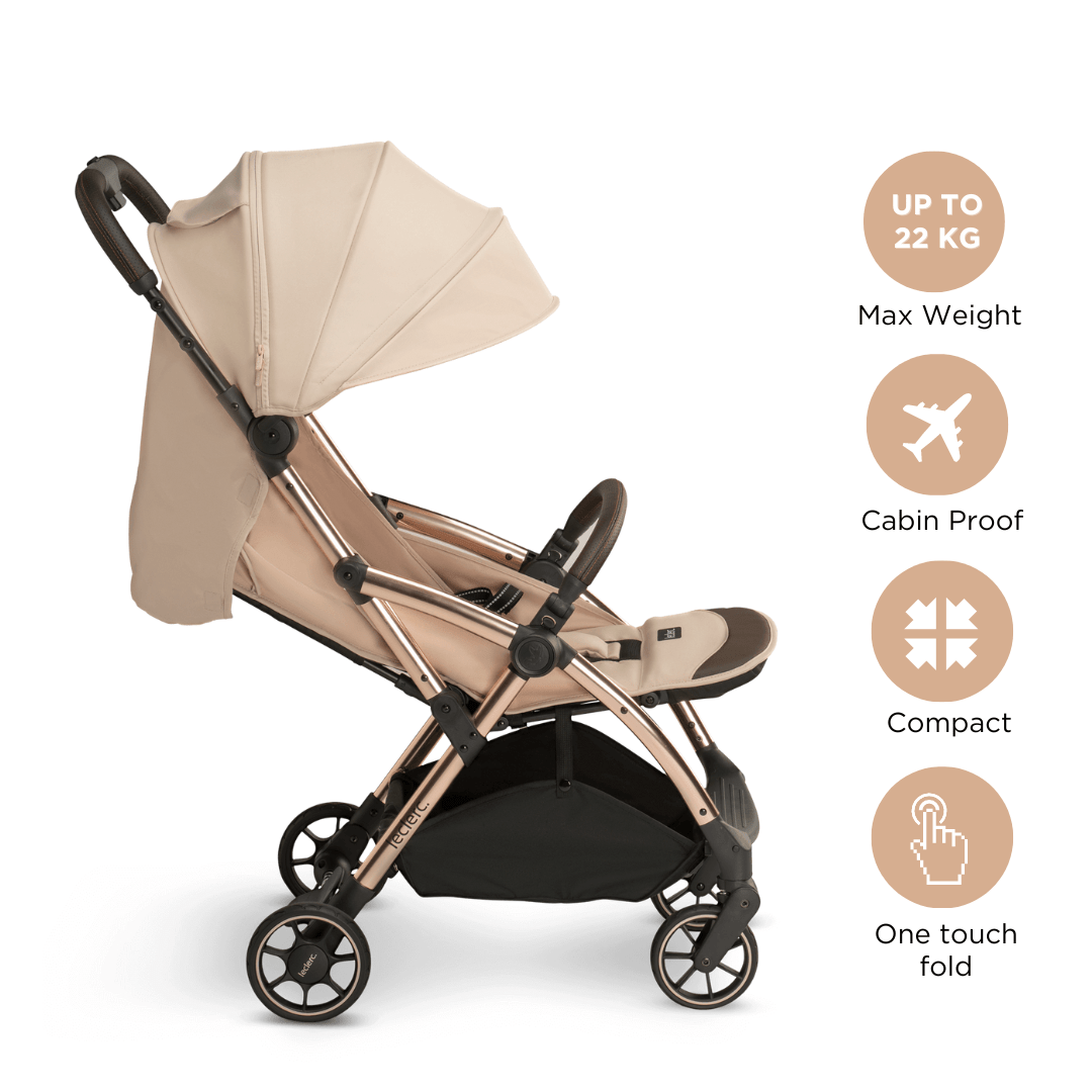 Leclerc Baby Influencer Stroller Sand Chocolate - LEC20012