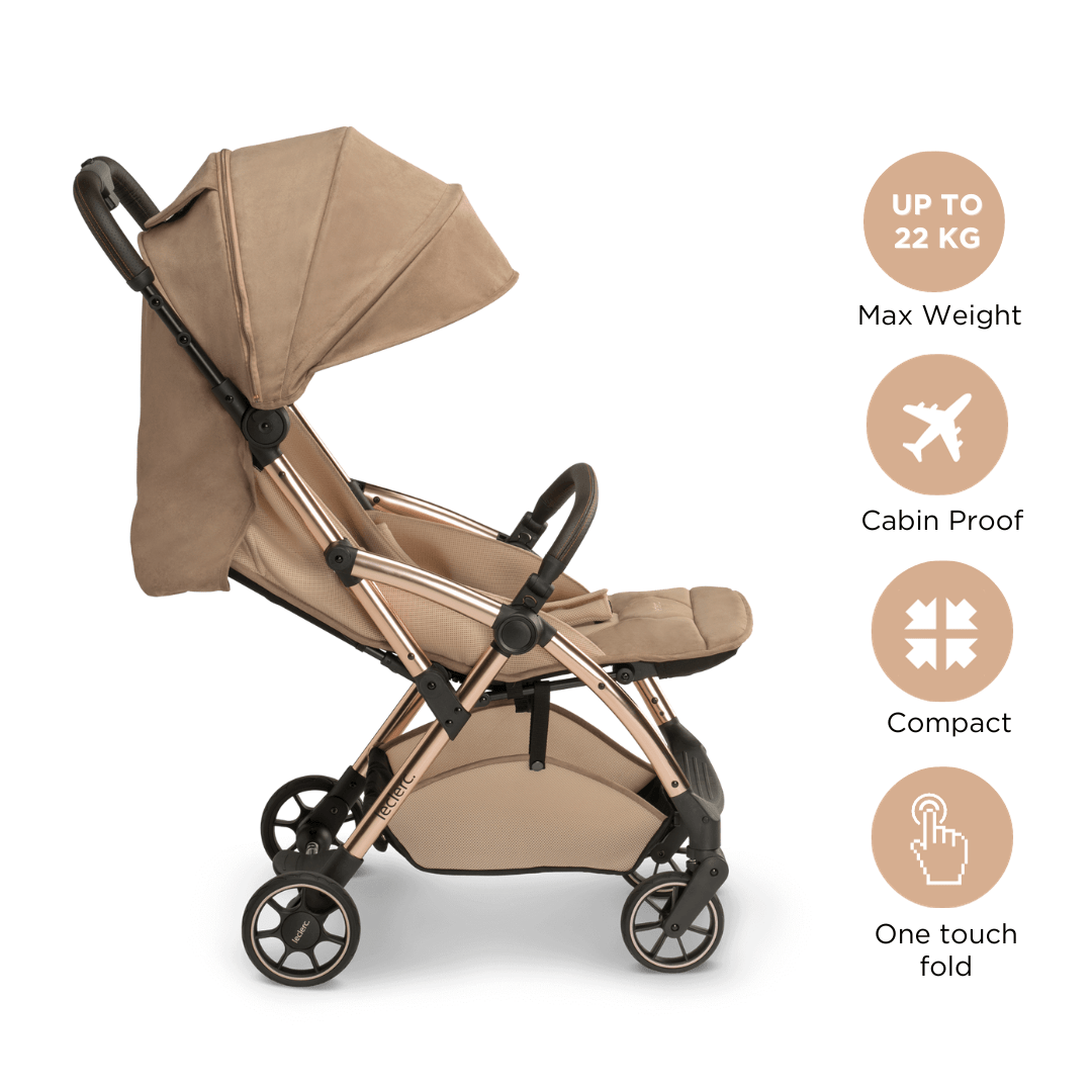 Leclercbaby Bundle Deal Hexagon Champaign (Stroller + Diaper Bag) - BUNHEX020