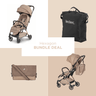 Leclercbaby Bundle Deal Hexagon Champaign (Stroller + Diaper Bag) - BUNHEX020