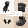 Leclercbaby Bundle Deal Influencer Black Brown (Stroller + Bassinet) - BUNINF010