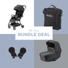 Leclercbaby Bundle Deal MF Plus Black (Stroller + Bassinet) - BUNMF010