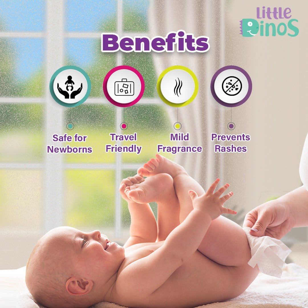 Little Dinos 99% water based baby wipes - LD OR WBWWF 72P