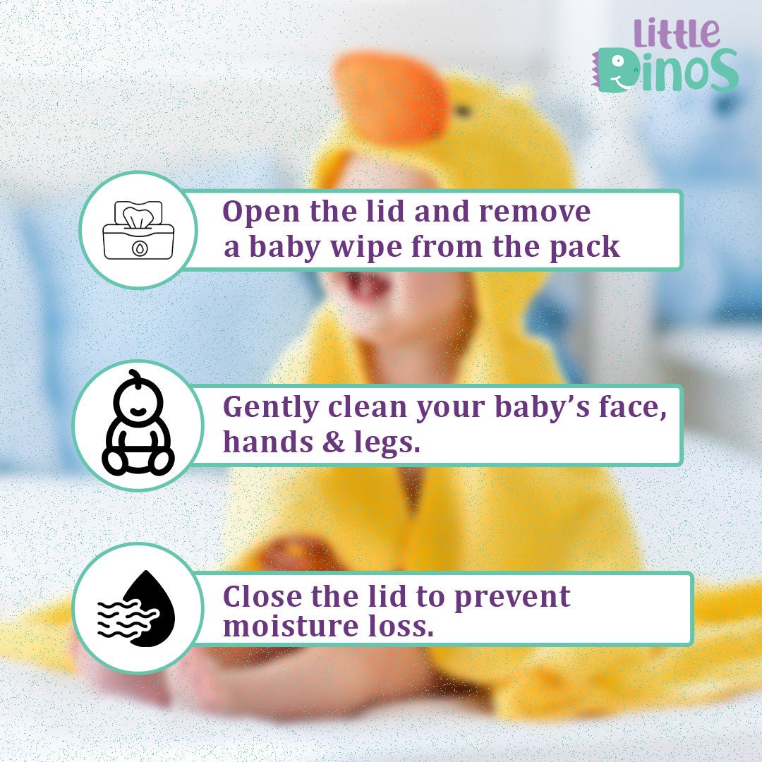 Little Dinos 99% water based baby wipes - LD OR WBWWF 72P