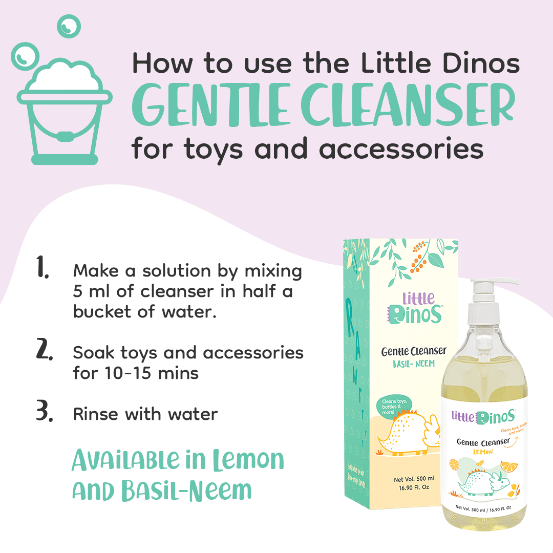 Little dinos gentle bottle cleanser- lemon 500 ml - LD BC LMN 01