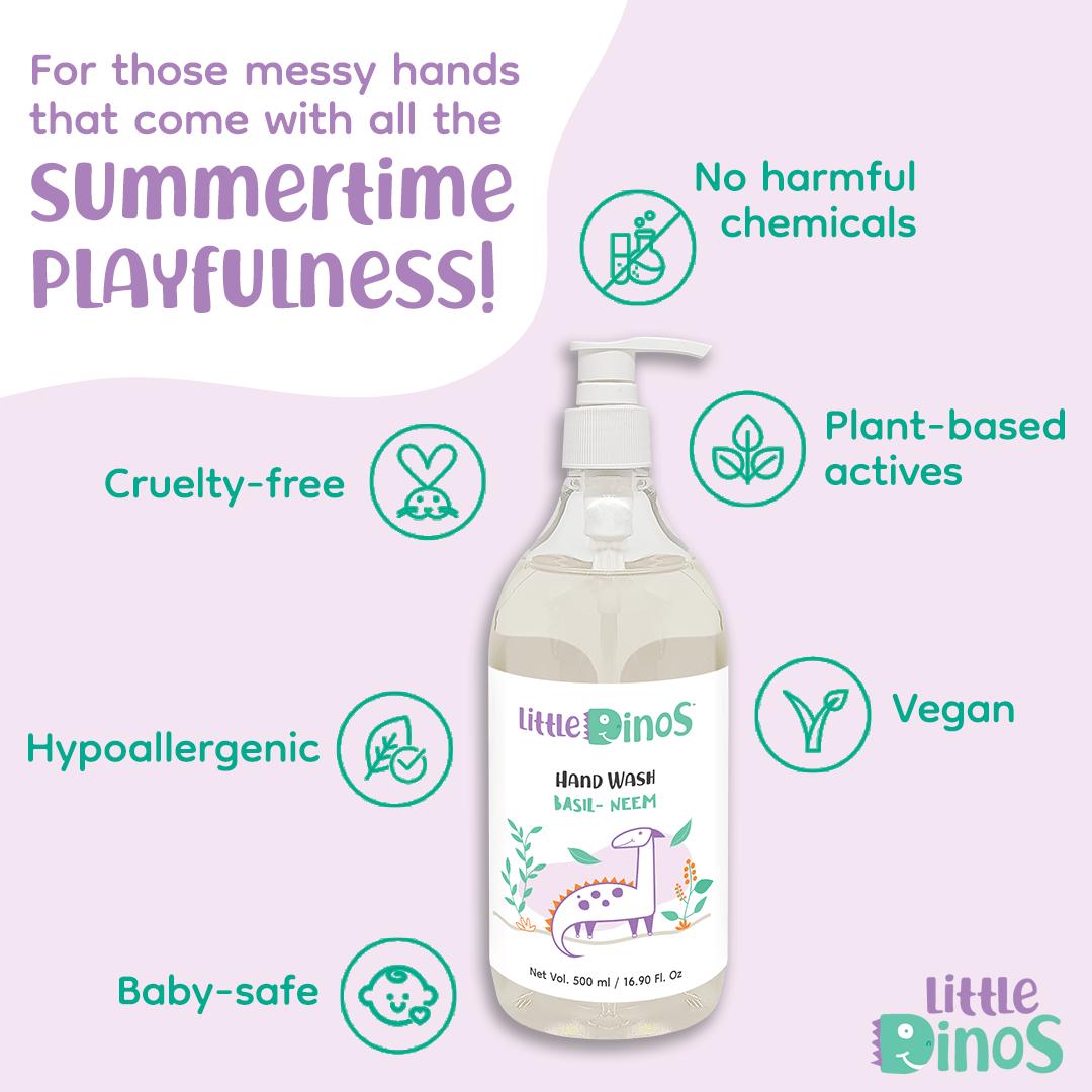 Little Dinos Hand Wash- Basil Neem 500 ml - LD HW BN 01