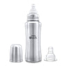 Little Dinos stainless steel baby feeding bottle 240 ml with 1 free nipple - LD SSFB 240ML