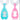 Little Dinos U Shaped Toothbrush Penguin single piece- Pink - LD USTB P01