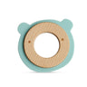 Little Rawr Wood + Silicone Disc Teether- Bear Blue - ADBIC