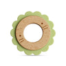 Little Rawr Wood + Silicone Disc Teether- Lion(Green) - ADLPI
