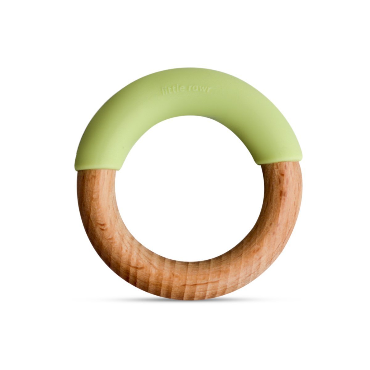 Little Rawr Wood + Silicone Simple Ring- Green - SRPI
