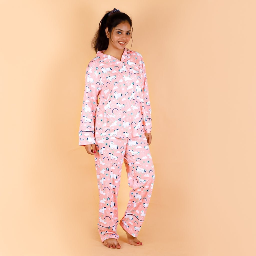 Magical Unicorn Womens Pajama Set - PYJ-MGUC-S