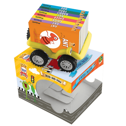 Majestic Book Club Animals in Action: Book Truck (Set of 8) - BookTruckAnimalinAction