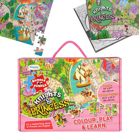 Majestic Book Club Knights and Princess Fun and Educational Floor Puzzle - 3598242