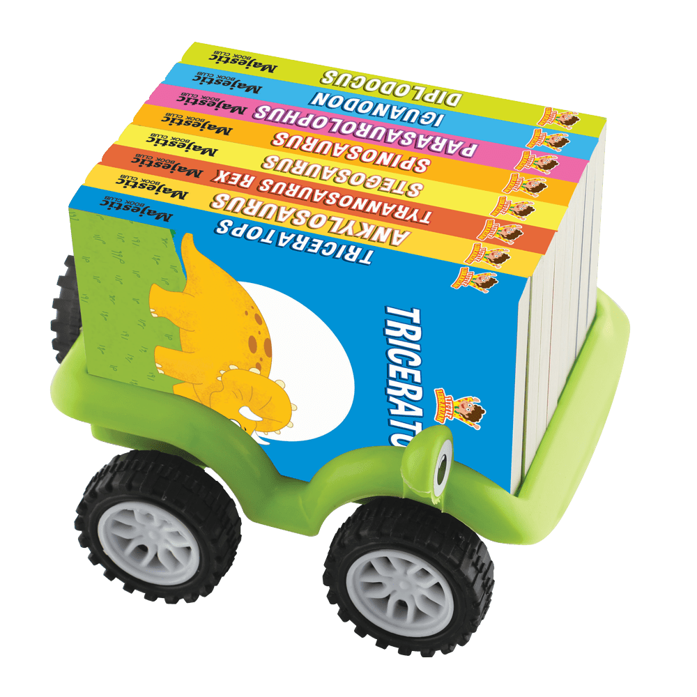 Majestic Book Club The Dino World: Book Truck (Set of 8 ) - BookTruckTheDinoWorld