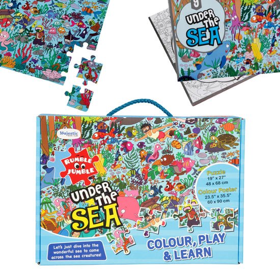 Majestic Book Club Under The SEA Fun and Educational Floor Puzzle  - 3598243