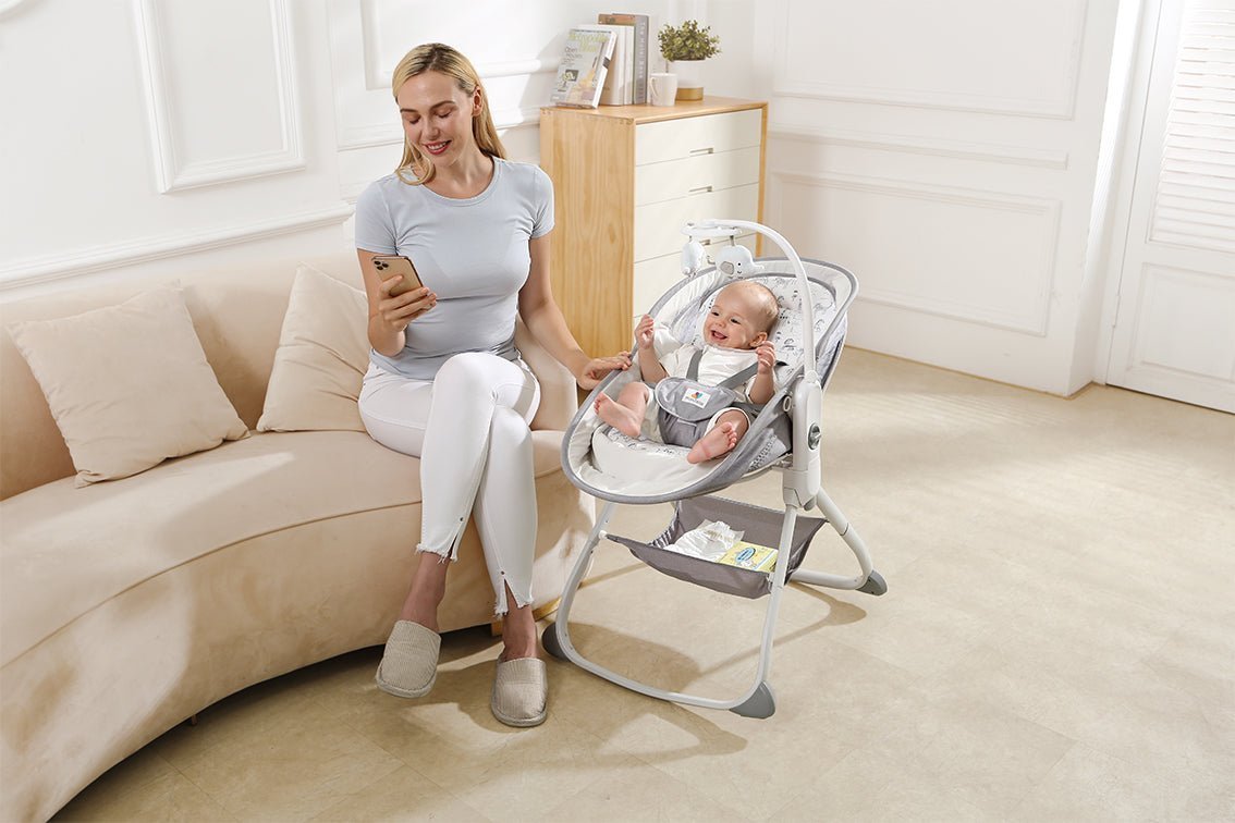 Mastela 6 In 1 Multi-Function Bassinet- Grey - 8463