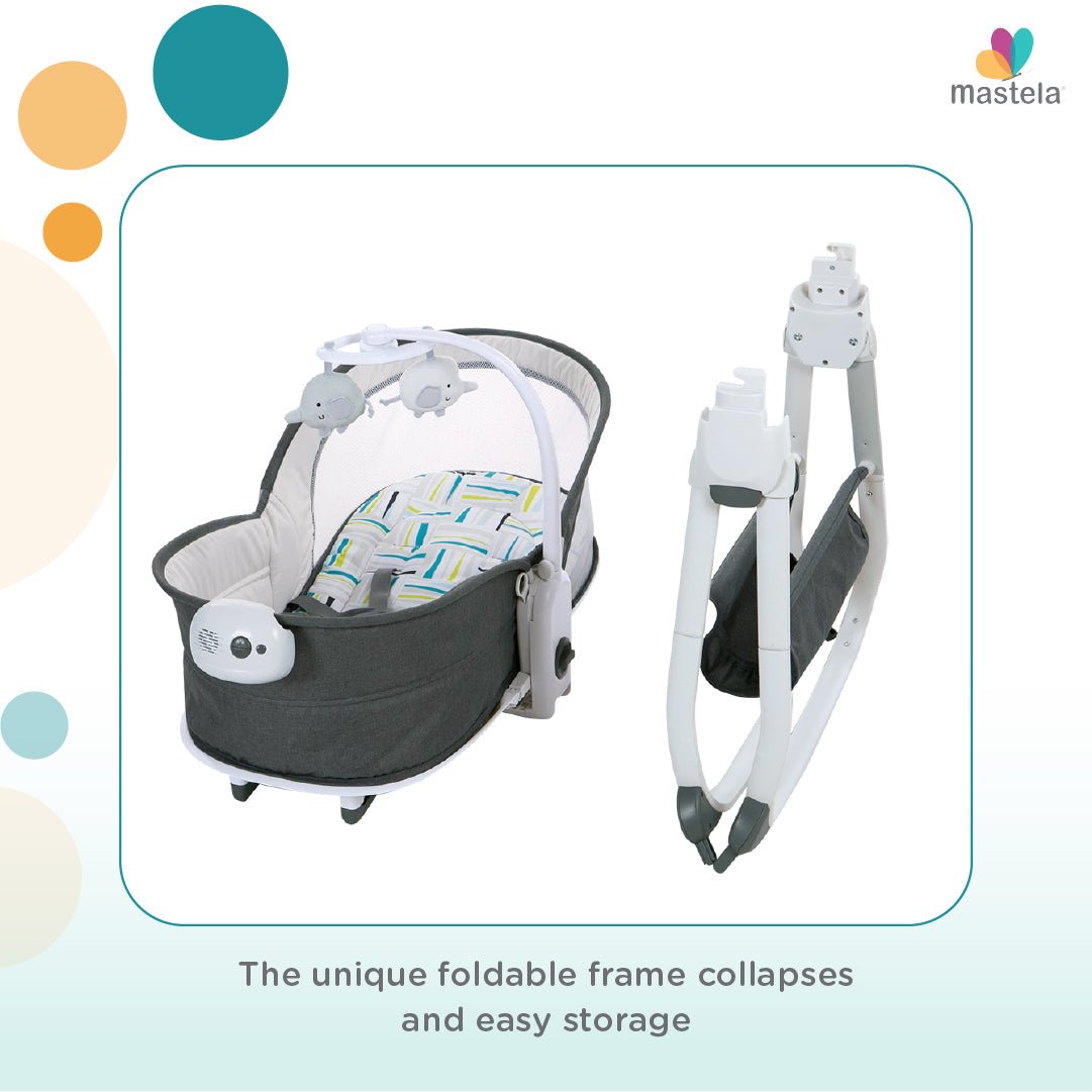Mastela 6 In 1 Multi-Function Bassinet- Teal - 8461