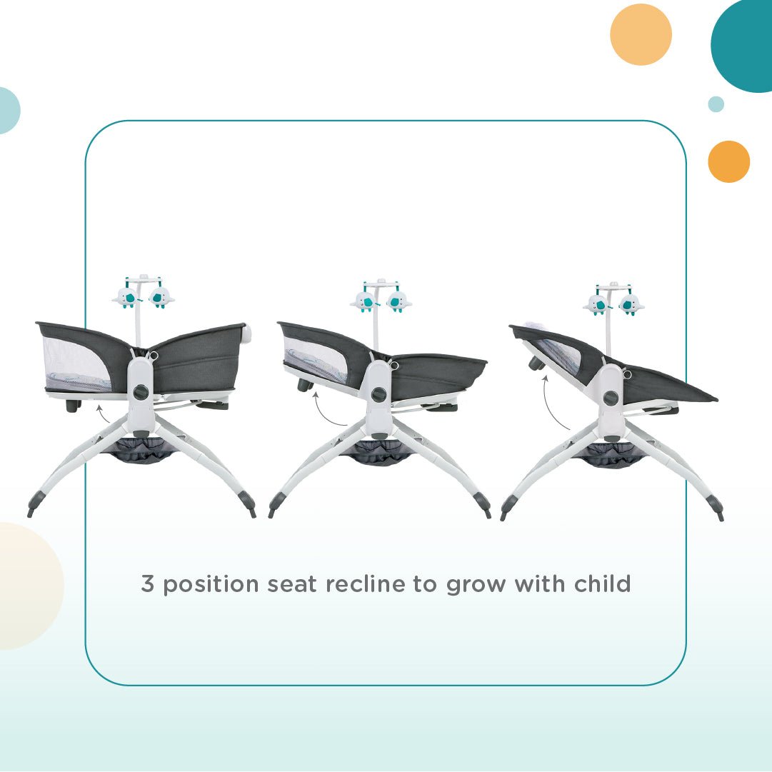 Mastela 6 In 1 Multi-Function Bassinet- Teal - 8461
