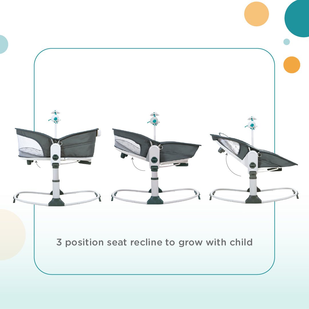Mastela 6 In 1 Multi-Function Rocker & Bassinet- Grey - 8037