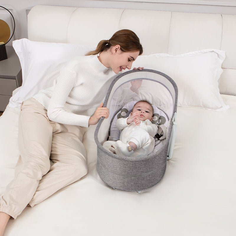 MASTELA Bassinet 5 in 1 Swing & Bassinet- Grey - 3087