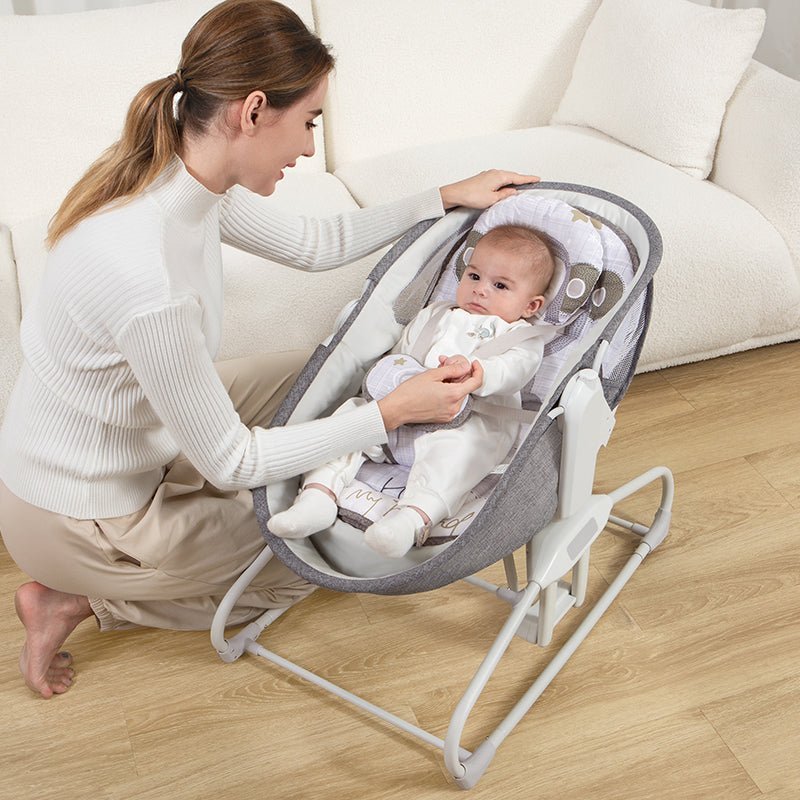 MASTELA Bassinet 5 in 1 Swing & Bassinet- Grey - 3087