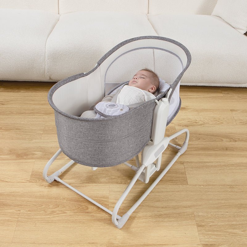 MASTELA Bassinet 5 in 1 Swing & Bassinet- Grey - 3087