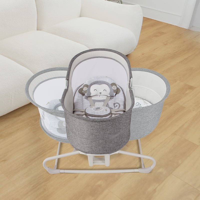 MASTELA Bassinet 5 in 1 Swing & Bassinet- Grey - 3087