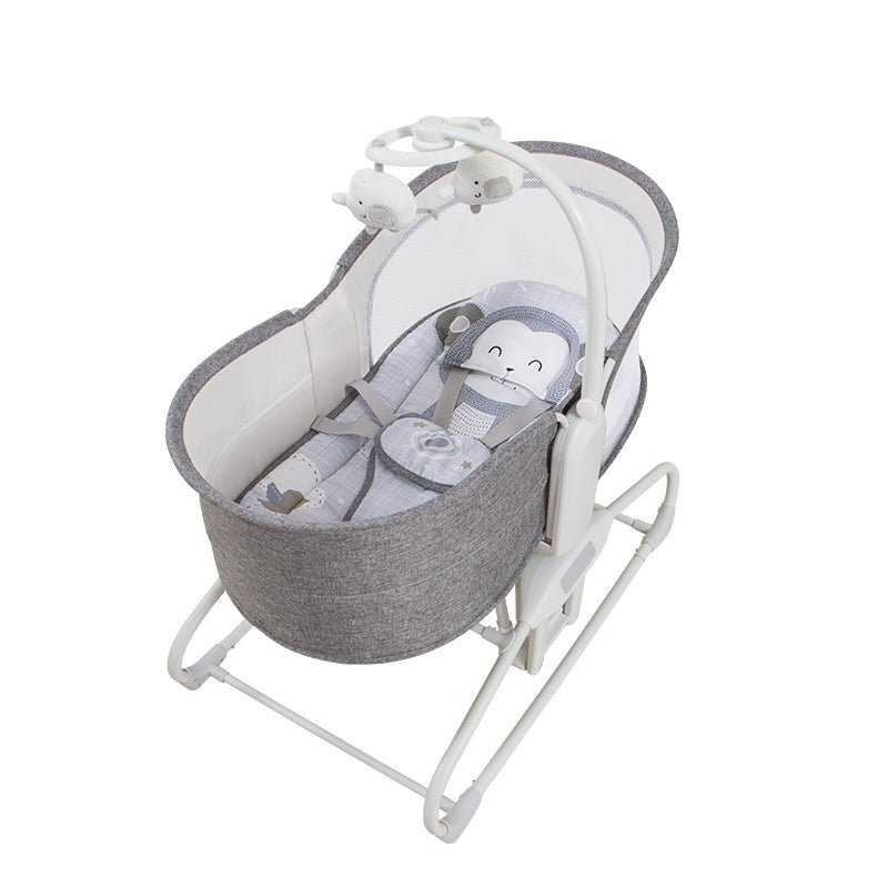 MASTELA Bassinet 5 in 1 Swing & Bassinet- Grey - 3087