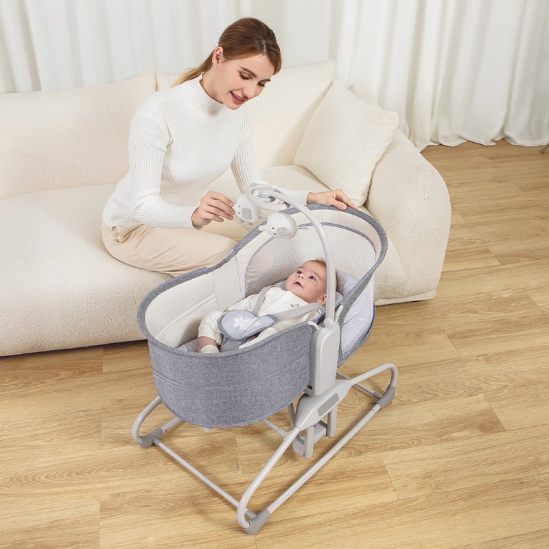 MASTELA Bassinet 5 in 1 Swing & Bassinet- Lt. Grey - 3088