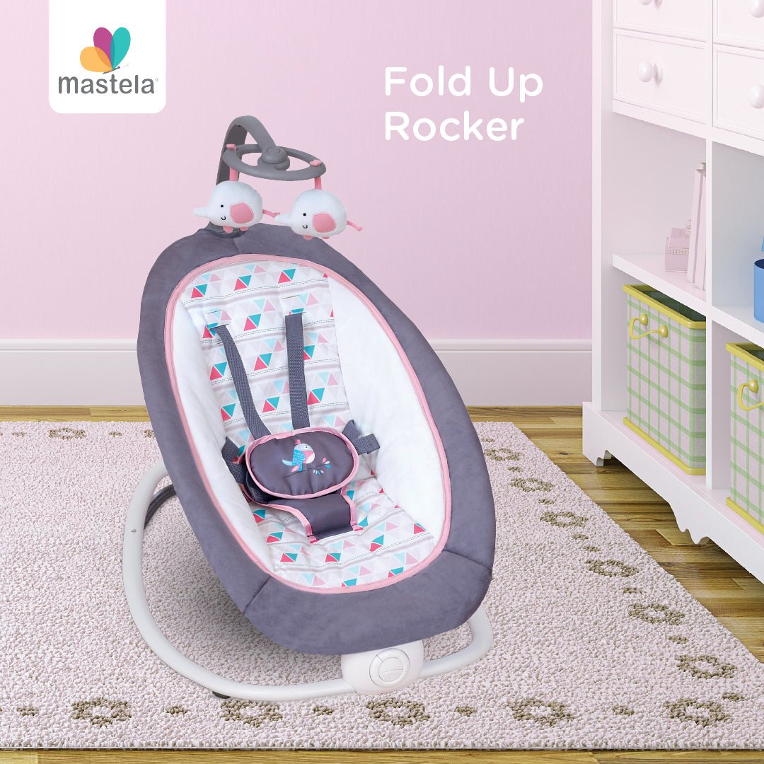 Mastela Fold Up Baby Rocker- Pink - 6917