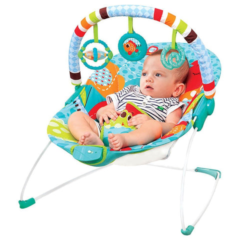 Mastela Newborn Baby to Toddlers Rocker Musical Bouncer Chair- Blue - 6750