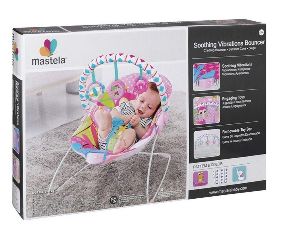 Mastela Newborn Baby to Toddlers Rocker Musical Bouncer Chair- Pink - 6790
