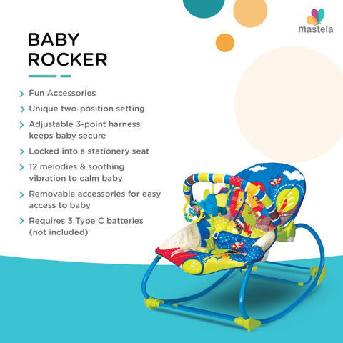 Mastela Newborn to Toddler Rocker- Blue - 6922