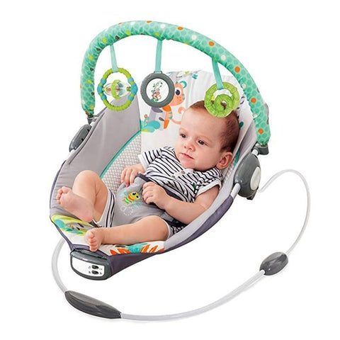 Mastela Toddler to Newborn Baby Rocker, Bouncer Musical Chair- Grey - 6313